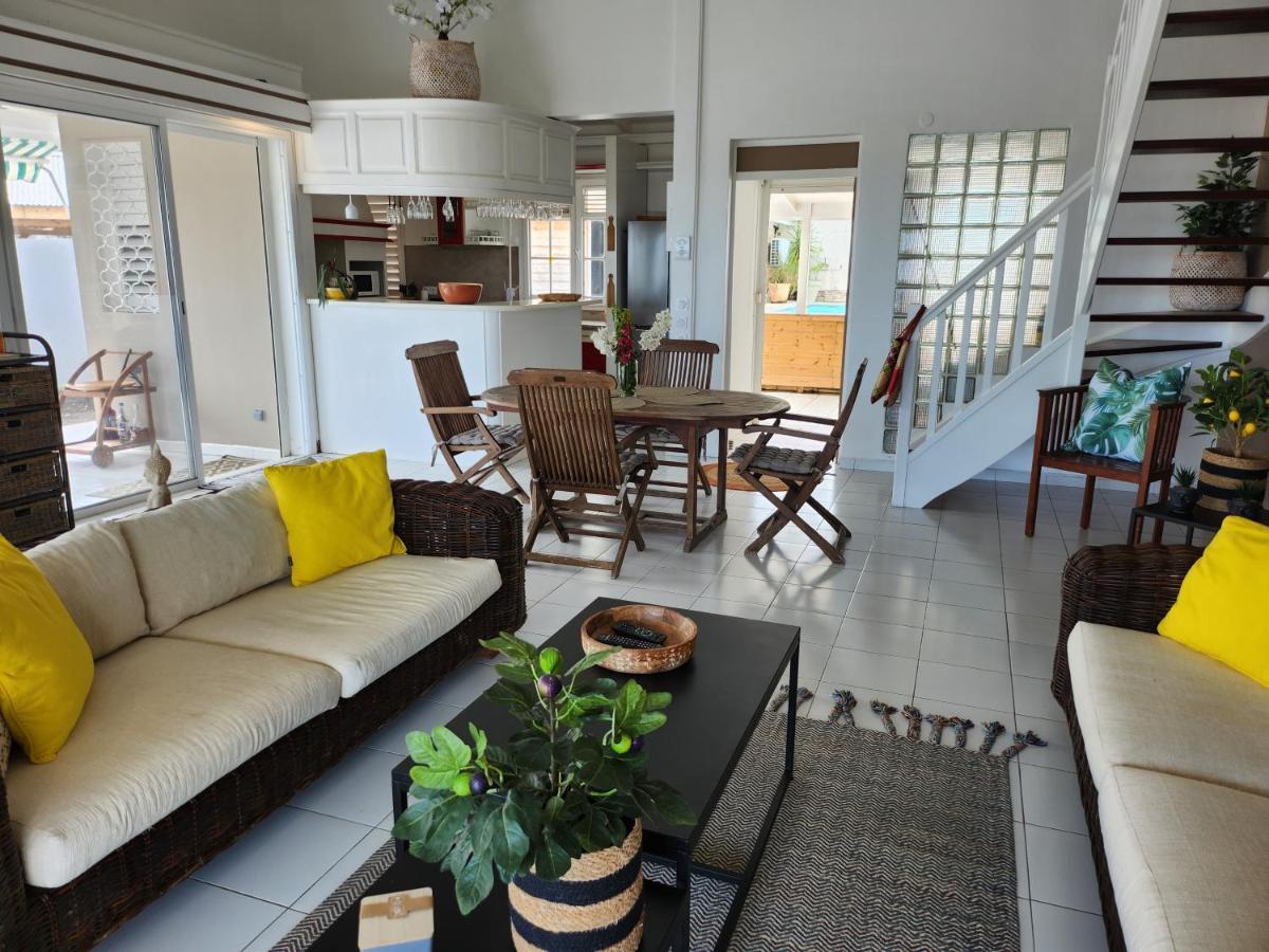 Villa 6-10 Pers, Vue Mer, Piscine Privee, Plage A Pieds Le Gosier  Buitenkant foto